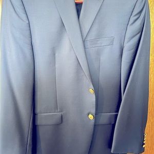 Lauren by Ralph Lauren navy blue club blazer with gold polo buttons